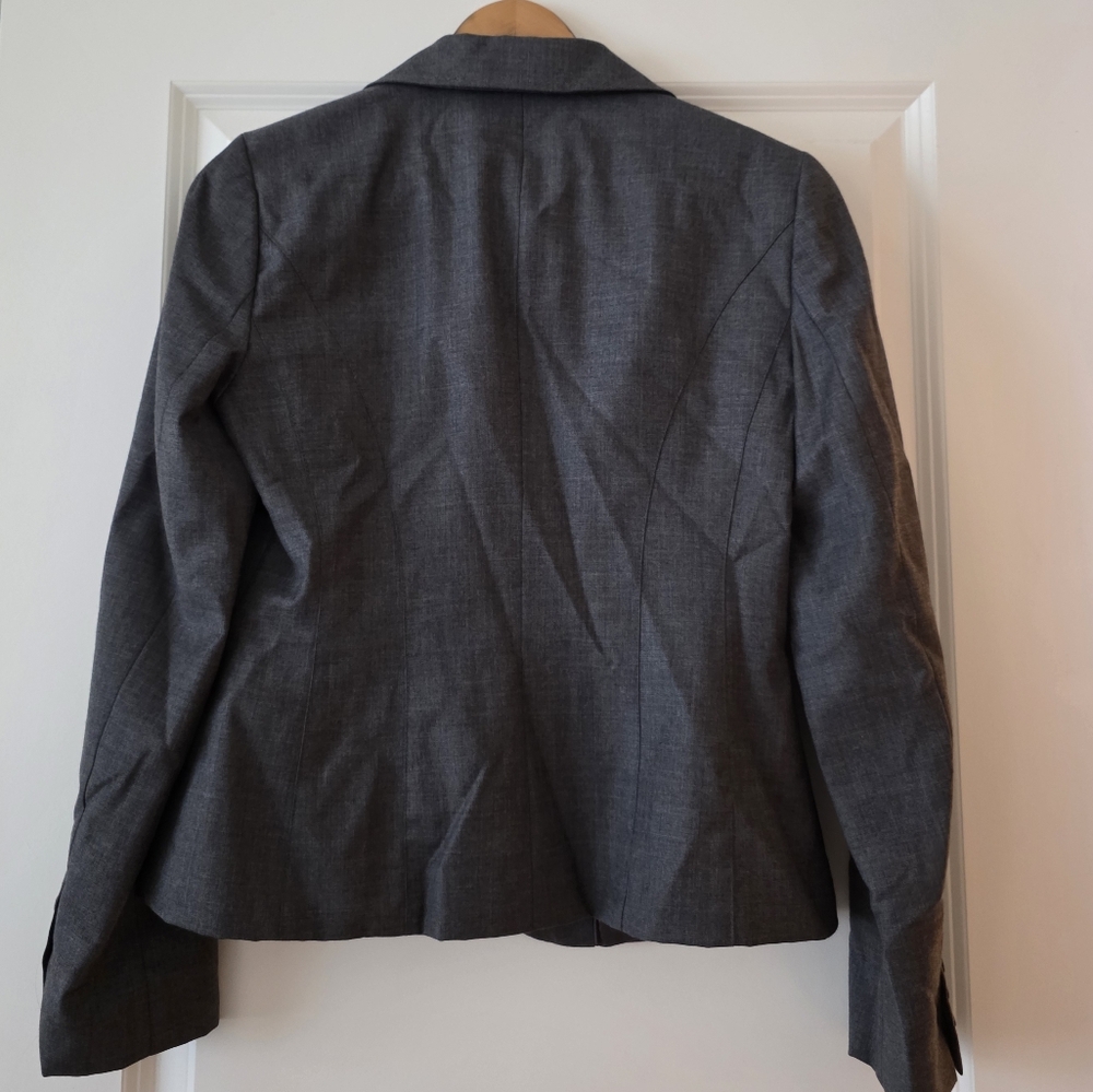 Ann Taylor Blazer 3 Button Front Gray Womens Size 0 Preppy Business Academia - Picture 9 of 9